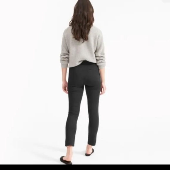 Everlane Gray Ponte Pull on Side Zip Skinny Ankle Pants Size 6 - Picture 5 of 14